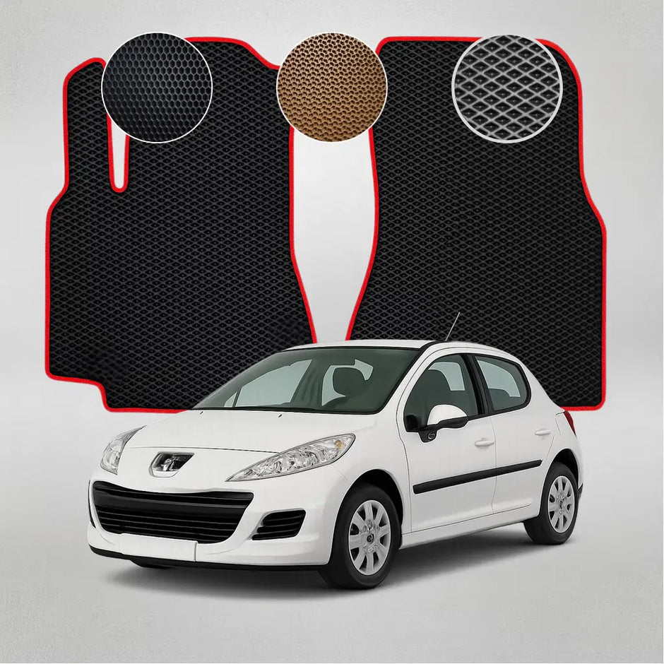 EVA grindų kilimėliai, skirti „Peugeot 207“ pirmosios kartos hečbekui (2006–2012 m.)