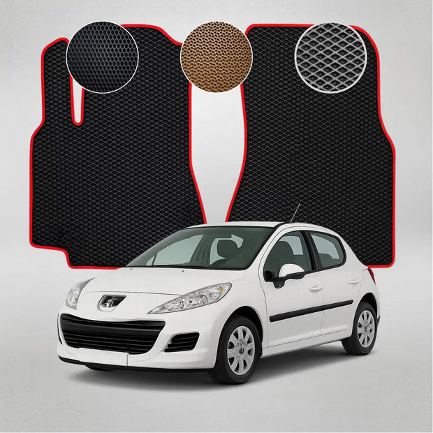 EVA grindų kilimėliai, skirti „Peugeot 207“ pirmosios kartos hečbekui (2006–2012 m.)