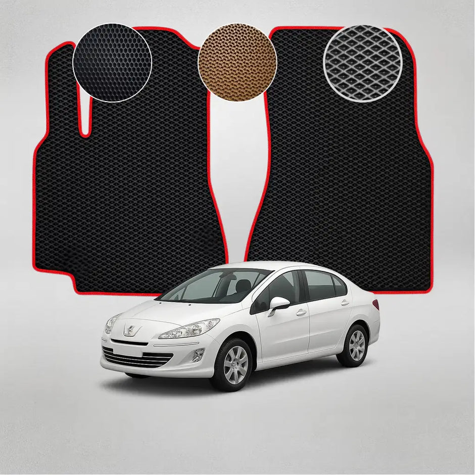 EVA grindų kilimėliai, skirti „Peugeot 408“ pirmosios kartos sedanui (2010–2014 m.)