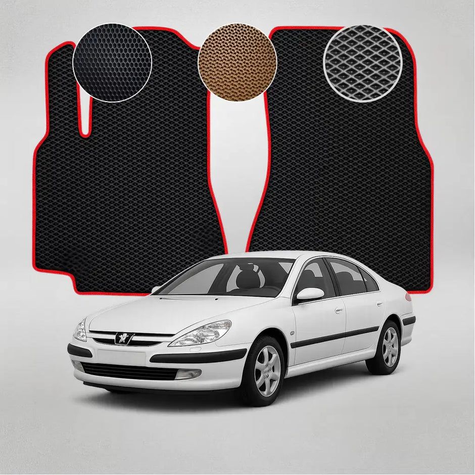 EVA grindų kilimėliai, skirti „Peugeot 607“ pirmosios kartos sedanui (1999–2010 m.)