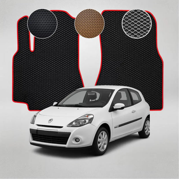 EVA grindų kilimėliai, skirti „Renault Clio“ 3-iosios kartos hečbekui (2009–2012 m.)