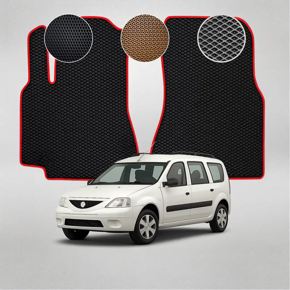 EVA grindų kilimėliai, skirti „Renault Logan“ pirmosios kartos kombi (2004–2009 m.) automobiliui