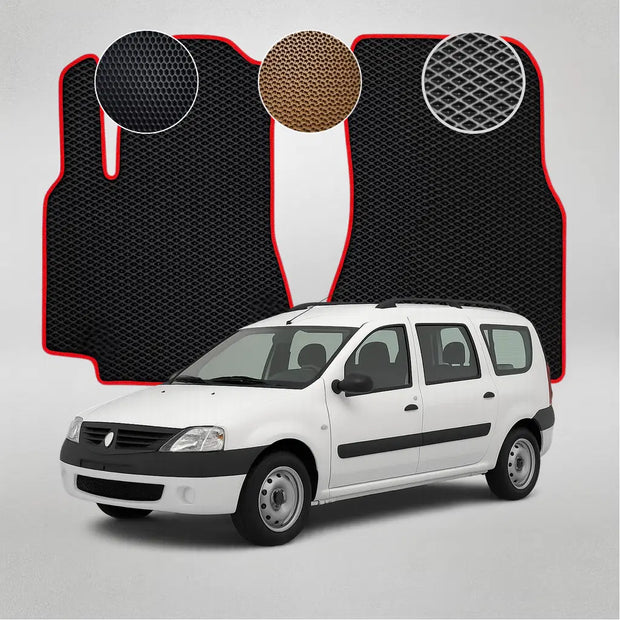 EVA grindų kilimėliai, skirti „Renault Logan“ pirmosios kartos kombi (2004–2012 m.) automobiliui