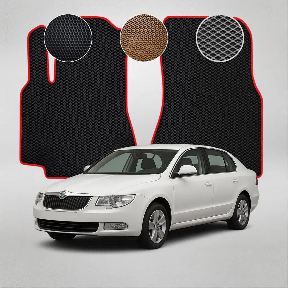 EVA grindų kilimėliai, skirti „Skoda Superb“ antros kartos „Liftback“ (2008–2013 m.) automobiliui