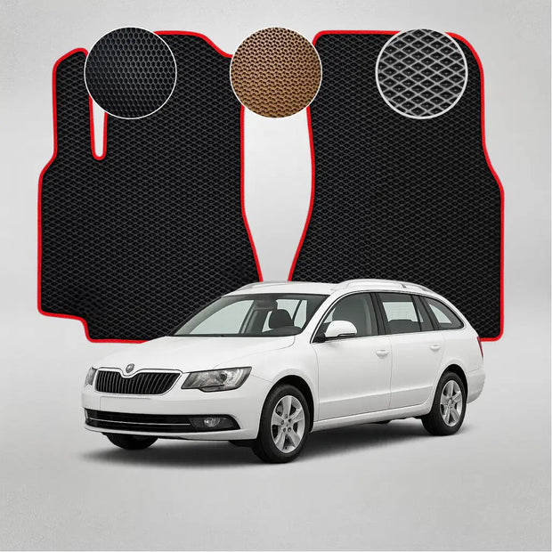 EVA grindų kilimėliai, skirti „Skoda Superb“ antros kartos „Kombi“ (2009–2015 m.) automobiliui