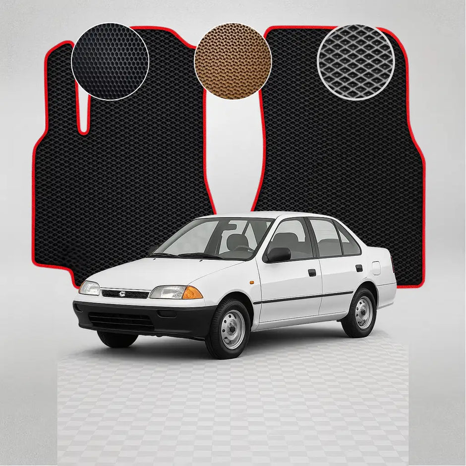 EVA grindų kilimėliai, skirti „Suzuki Swift“ antros kartos sedanui (1988–1995 m.)