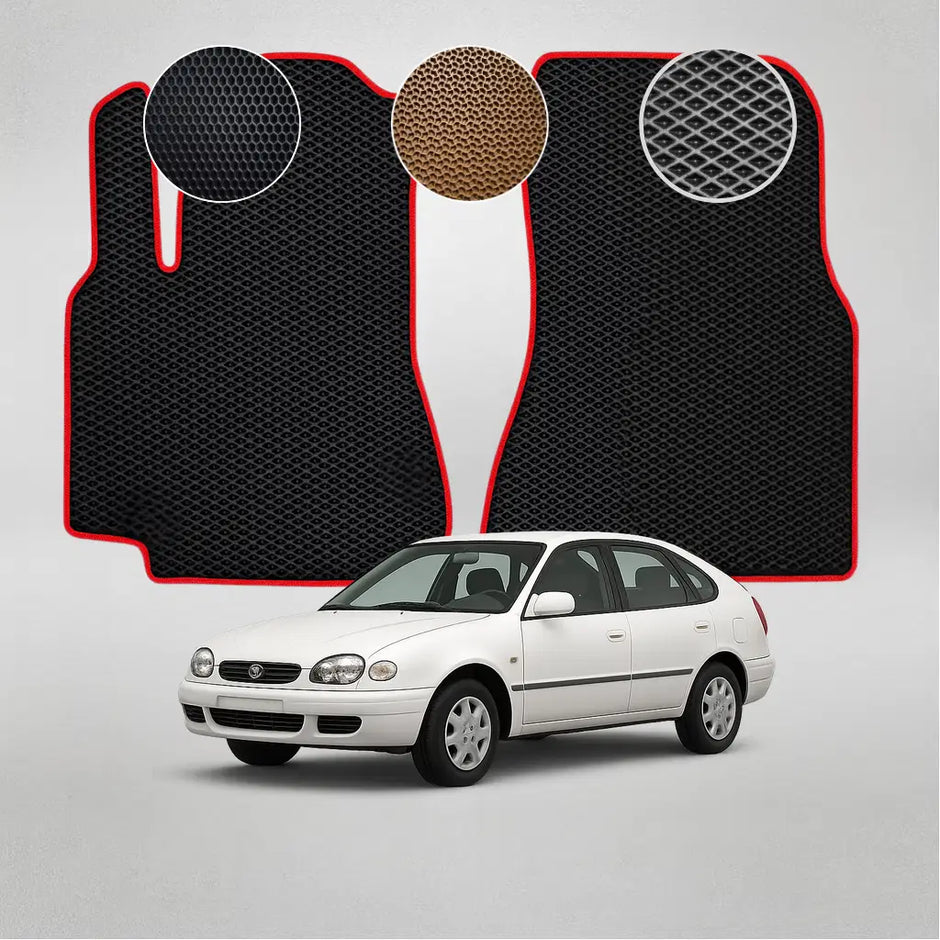 EVA grindų kilimėliai, skirti „Toyota Corolla E11“ 8-osios kartos liftback (1999–2002 m.) automobiliui