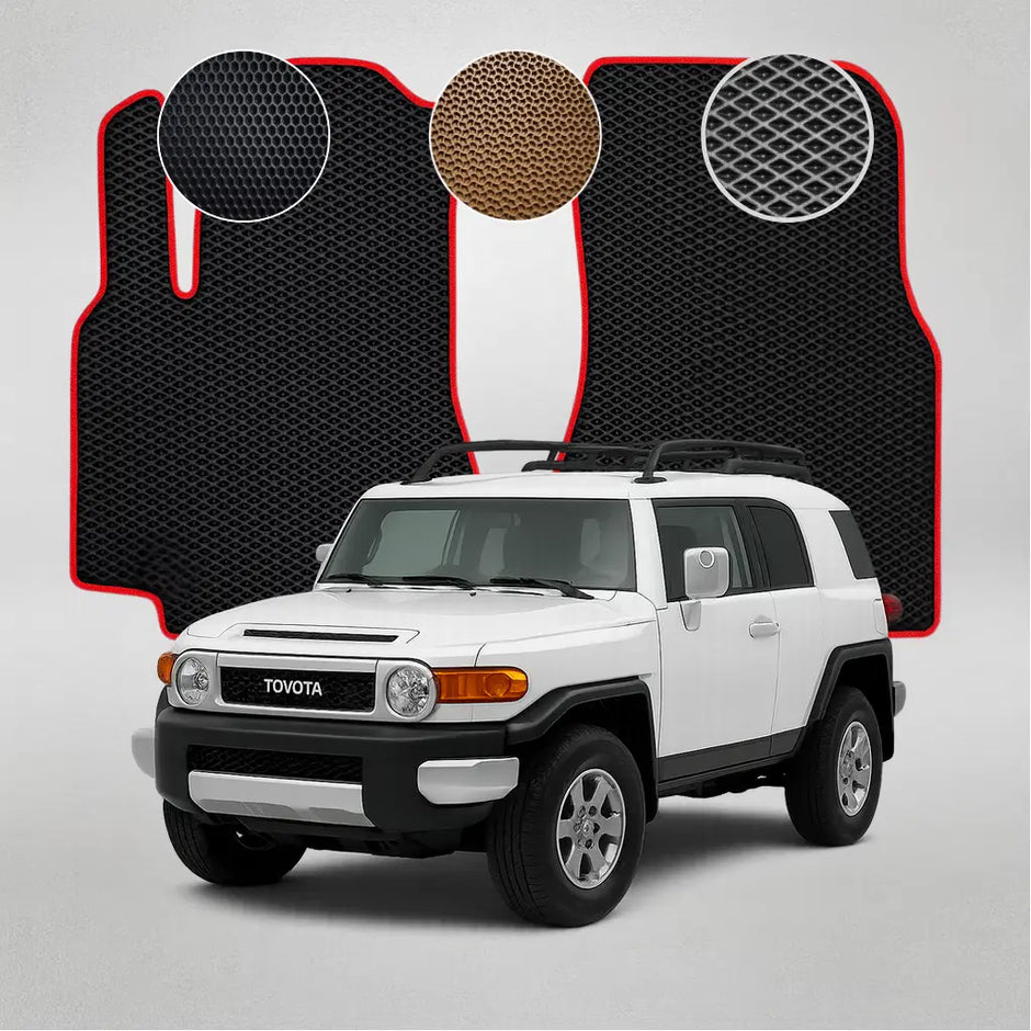 EVA grindų kilimėliai, skirti „Toyota FJ Cruiser“ pirmosios kartos krosoveriui (2010–2014 m.)