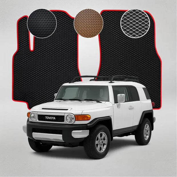 EVA grindų kilimėliai, skirti „Toyota FJ Cruiser“ pirmosios kartos krosoveriui (2010–2014 m.)