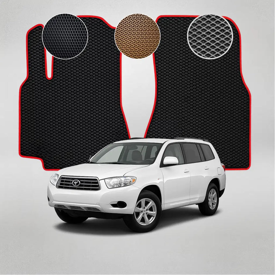 EVA grindų kilimėliai, skirti 2 kartos krosoveriui „Toyota Highlander“ (2008–2013 m.)